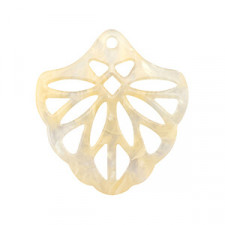Resin pendant 40mm - Sand beige transparent